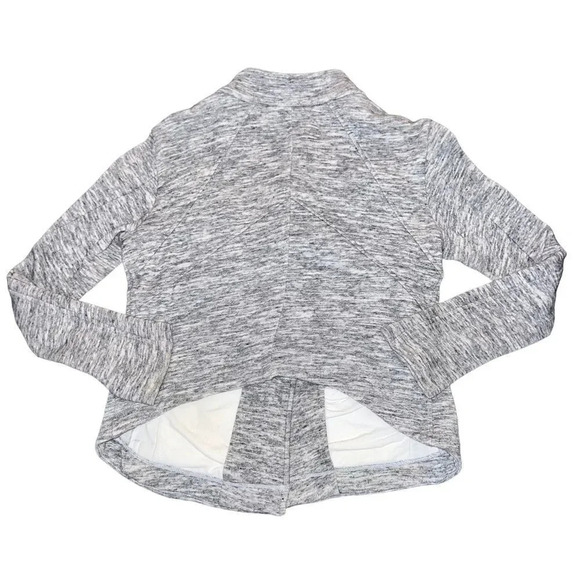 Cabi Hourglass Fleece Lined Heathered Gray Blazer Up Jacket Size Small Style 596 - Picture 4 of 4